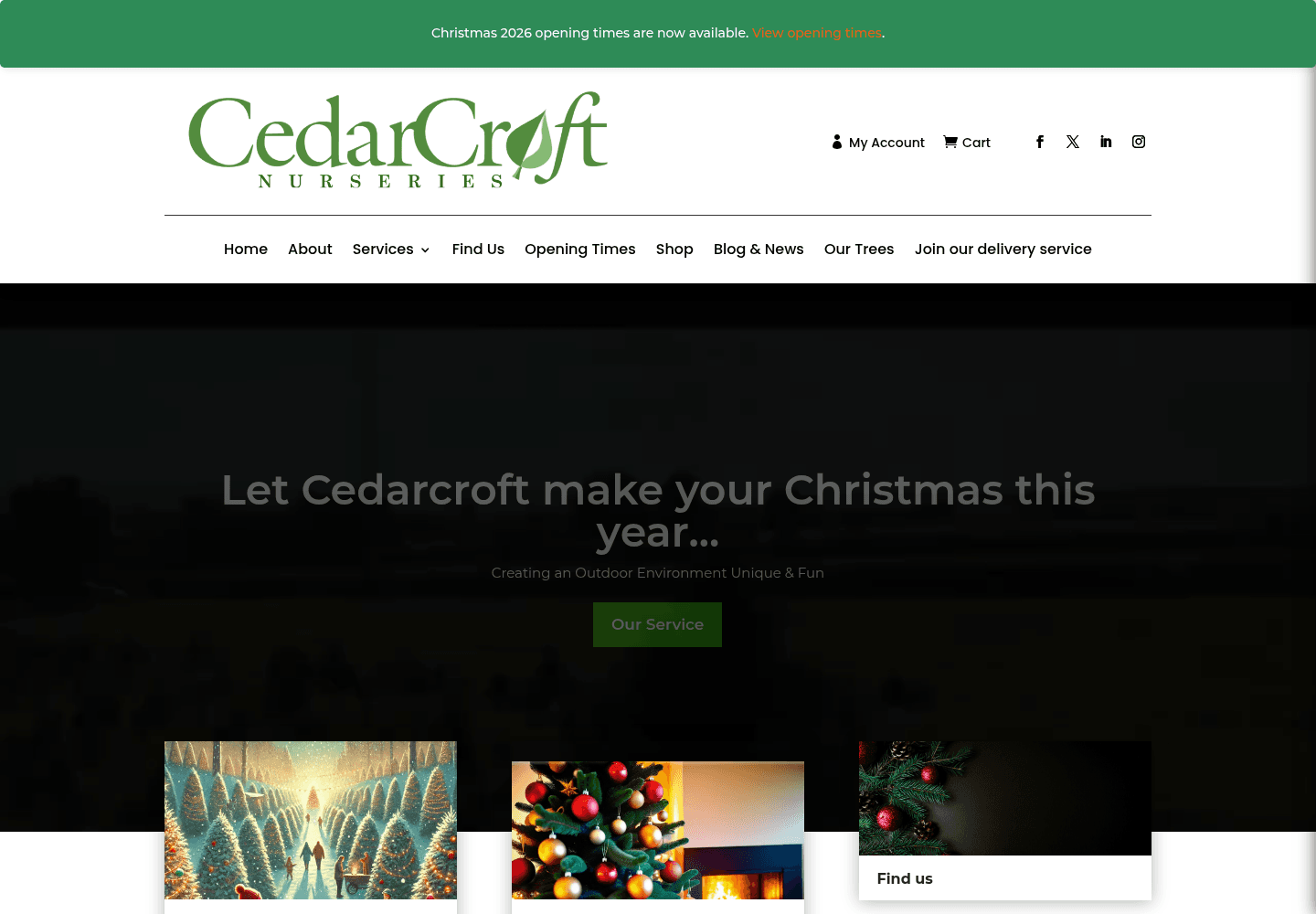 Cedarcroft Nurseries website